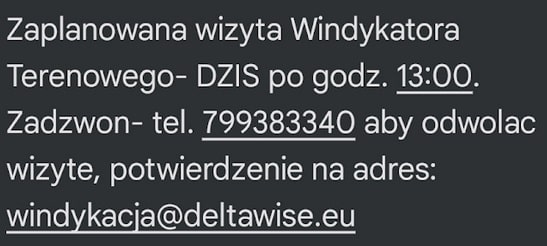 Spamowy sms o wizycie windykatora terenowego, ochrona przed tego typu spamem to dodanie numeru wysyłającego spam do blokowanych