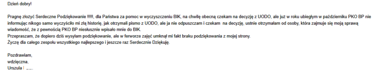 usuwanie wpisów z banku PKO BP