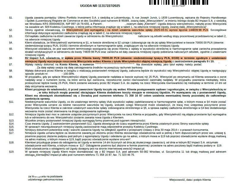ultimo ugoda 1 | Twój dług został sprzedany? To nie koniec świata. To początek nowego rozdania. Którym są negocjacje sprzedanych długów.