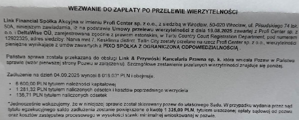 profi center wezwanie | Obligo, Link Financial, Smart AI, Equity Fund, Profi Center. Dla większości dłużników te nazwy brzmią jak katalog firm z zagranicy. A to wszystko jedna grupa kapitałowa, która wykupuje długi z niespłaconych chwilówek. Jeśli nie oddałeś pożyczki w Smart Pożyczce lub Pożyczce Plus, prawdopodobnie właśnie tu trafiło Twoje zobowiązanie.