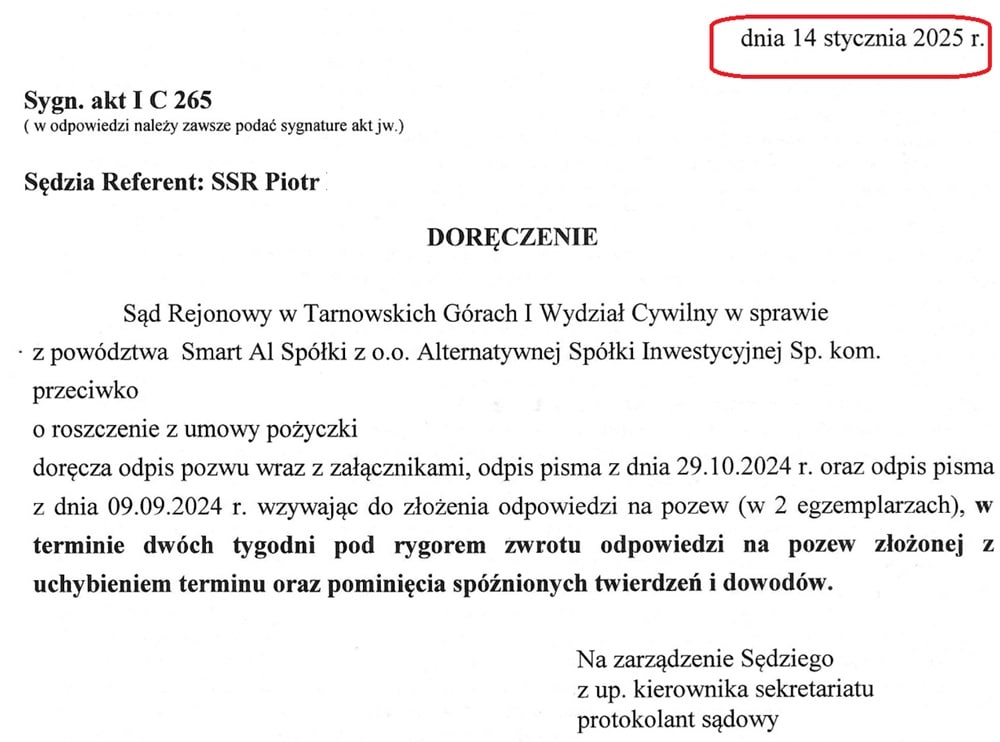Pozew do sądu rejonowego po umorzeniu EPU - Smart AI vs dłużnik Pożyczki Plus